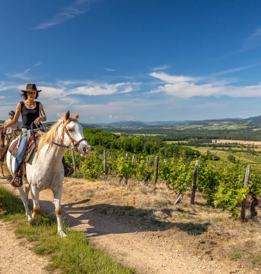 Randonnée cheval clunisois Sud Bourgogne